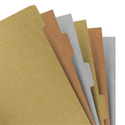 Image of Filofax Metallic A5 Notebook Refill Blank Index 6 tabs Assorted