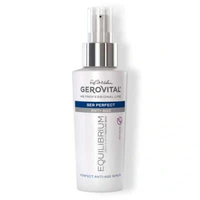 Image of Perfect Anti Aging Serum with Peptide 5% Intensive Treatment for Mature, Dry and Wrinkled Skin Professional Product Gerovital H3 Equilibrium, 100 ml