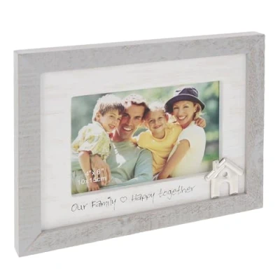 Image of Shudehill Giftware Rustic Sentiment Frame Friends, Family, Dog &amp; More Designs (Family)