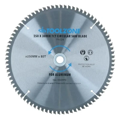 Image of 250mm x 30mm TCT Saw Blade 80T / Aluminium Circular with Reducer TE676