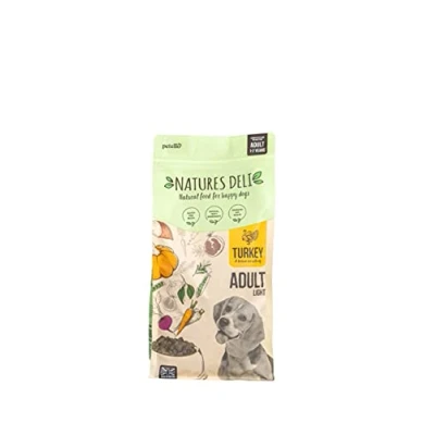 Image of Natures Deli Light Dry Dog Food for Adult Dogs, Natural Complete Hypoallergenic Low Fat Suitable All Breeds, Turkey and Rice 2 kg