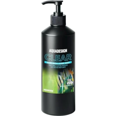 Image of Aqua Design Clear 1000ml Aquarium Water Clarifier Leaves Crystal Green &amp; Cloudy Treatment Treats 5000L