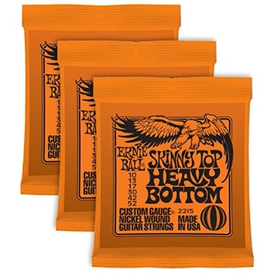 Image of Ernie Ball Skinny Top Heavy Bottom Nickel Wound Sets, .010 .052, Bundle of 3 Sets