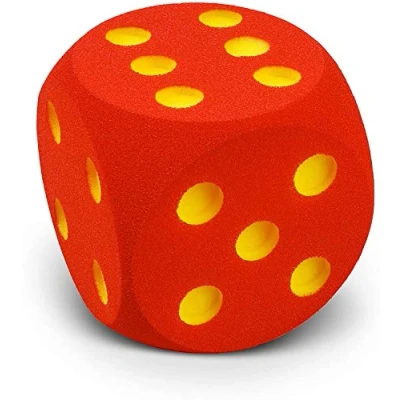Image of Volley 160 x mm Foam Dice with Countersunk Dots (Red)