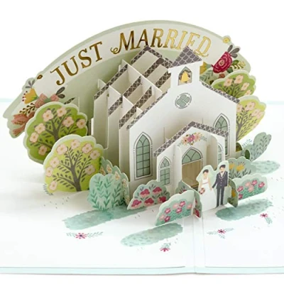 Image of Hallmark Signature Paper Wonder Pop Up Wedding Card (Happy Day)