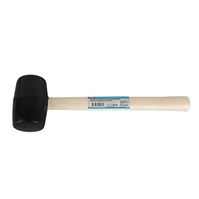 Image of Hilka 61202016 16oz Black Rubber Mallet Wooden Shaft