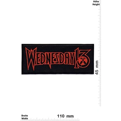 Image of Wednesday 13 Glam Metal Und Horrorpunk Patch Badge Embroidered Iron On Applique
