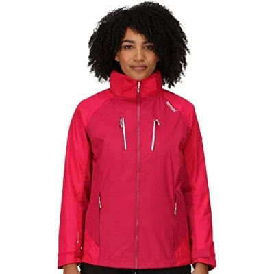 Image of Regatta Calderdale IV Waterproof Shell Jacket with Taffeta Lining, Concealed Hood and Zip Pockets