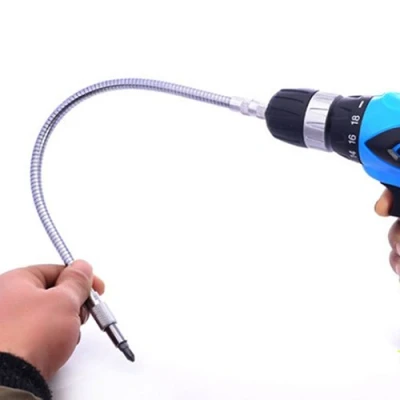 Image of Gemini_mall 1/4&quot; Flexible Extension Screwdriver Drill Bit Shaft Holder Connecting Link for Electronic 200mm / 7.87&quot;