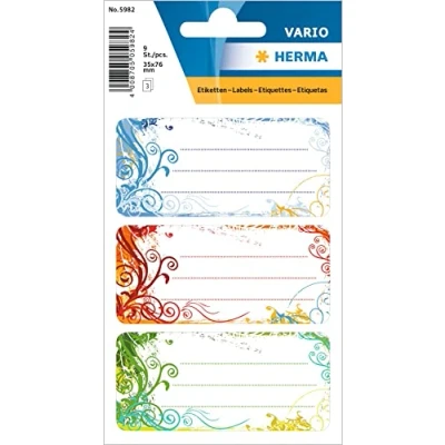 Image of Herma 5982 Name Filing Labels for School Spirit Motif 3 x 3.5 cm, Inhalt: 9