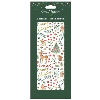 Image of RSW 5 Sheets Christmas Reindeer Decorative Tissue Paper for Gift Wrapping Present Crafts 50cm x 70cm Eco Friendly