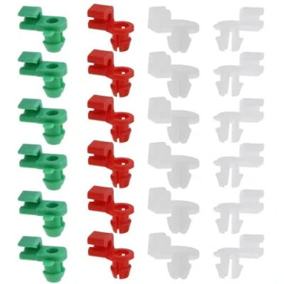 Image of 24 PCS Car Left Right Driver Door Lock Rod Clips Plastic Tailgate Handle Clip Universal Fastener Retainer Moulding Fasteners for Most 2 3.5mm Hole