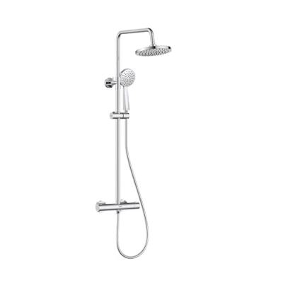 Image of Zing2 Adjustable Thermostatic Rigid Riser Diverter Bar Shower Chrome