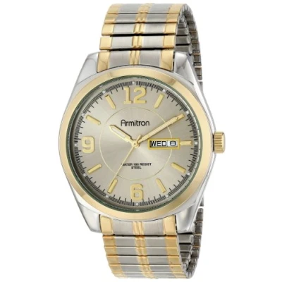 Image of Armitron Men&#039;s Day/Date Easy to Read Metal Expansion Bracelet Watch, 20/4591