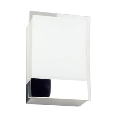 Image of Lindby Malthe wall light, height 27 cm, chrome, glass, metal