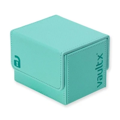 Image of Vault X Trading Card Sideloading Deck Box, 100+ sleeved cards, Premium Exo Tec Material, Holder Storage Detachable Magnetic Lid, for MTG Commander Game, TCG (Mint Green)