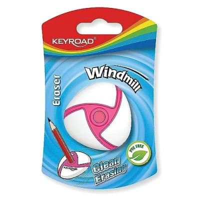 Image of KEYROAD Windmill Eraser for Pencil and Colouring Pencil, 1 Piece, Mix of Colours, Ideal School Office