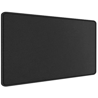 Image of Hosimoln Gaming Mouse Pad, Extended Pad Size 90x40CM Thickness 3MM,Premium Textured Non Slip &amp; Waterproof Computer Mousepad with Stitched Edges for Gaming, Office Home 90x40 Black