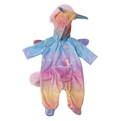Image of BABY born Fantasy Unicorn Onesie For 43 cm Dolls Easy Small Hands, Creative Play Promotes Empathy and Social Skills, Toddlers 3 Years Up Includes Fluffy Mane, Horn Pocket