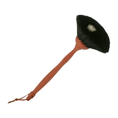 Image of Redecker Goat Hair Duster With Pearwood Handle, Black