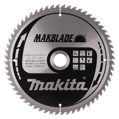 Image of Makita saw blade MAKBLADE for cut off (260 x 30 mm, 60 teeth) B 32801, silver/black