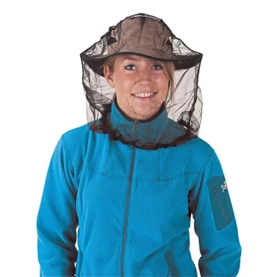 Image of Sea to Summit Ultra Fine Mesh Mosquito Head Net 15D Mono Filament Nylon Black For Improved Vision Drawcord Universal Fit Tiny Stuff Sack Backpacking &amp; Camping 23g