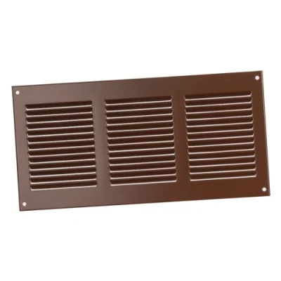 Image of 300x150mm / 12x6&quot; inch Brown Metal Air Vent Grille Cover with Insect Mesh Ventilation