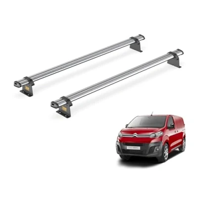 Image of Van Guard Trade Roof Rack for Citroen Dispatch (2016+) 2 Steel Bars [Only Suitable &#039;M&#039; Wheelbase Models with Twin Rear Doors] UltiBar SB333