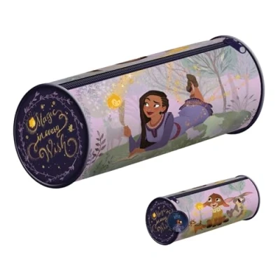 Image of Pyramid International Disney Wish Pencil Case (Magic in Every Design) Barrel for Girls Official Merchandise