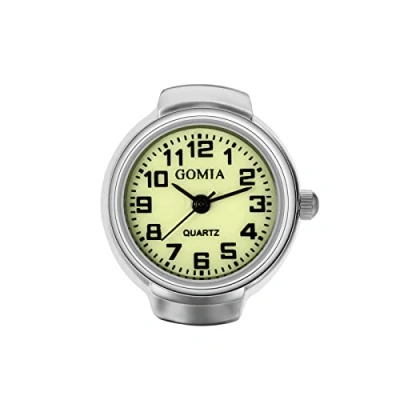 Image of JewelryWe Men Women Finger Watch Retro Arabic Numeral Dial Adjustable Elastic Band Quartz Ring Watches