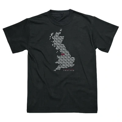 Image of Spike Officially Licensed The Beatles 100% Cotton Black T Shirt Printed with Original Liverpool Map Design. Available in Sizes Small, Medium, Large, XL and XXL (XL)