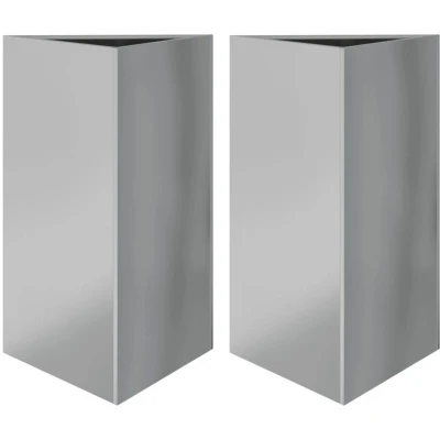 Image of vidaXL Garden Planters 2 pcs Triangular 50x43x75 cm Galvanized Steel