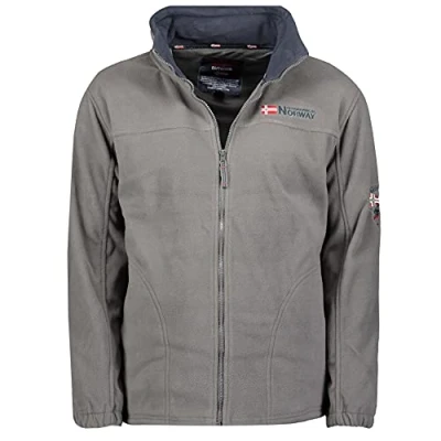 Image of Geographical Norway Tamazonie Men Men&#039;s Warm Mid Thick Fleece Zip Autumn Winter Spring Jacket Long Sleeve Sweater Soft Comfort Outdoor (Dark grey M)