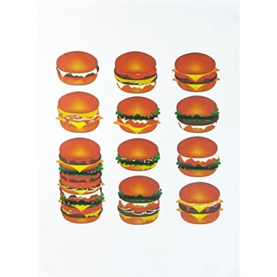 Image of Half a Donkey The Hamburger Large Cotton Tea Towel