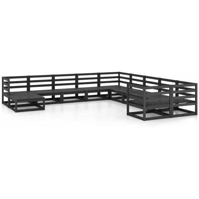 Image of vidaXL 11 Piece Garden Lounge Set Solid Pinewood