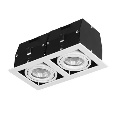 Image of Cardan 2 Light Twin Recessed Downlight Matt White