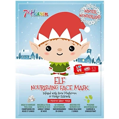 Image of 7th Heaven Winter Wonderland Elf Face Sheet Mask Infused with Snow Mushroom to Nourish Skin (Ages 8+)