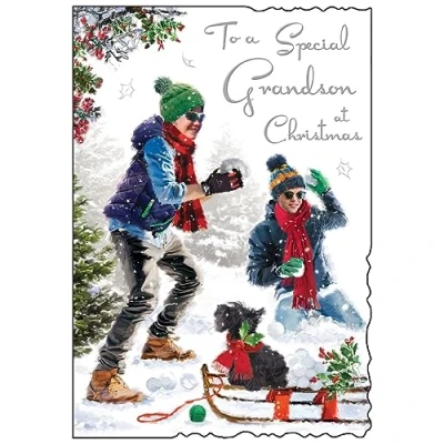 Image of Jonny Javelin Special Grandson At Christmas Card