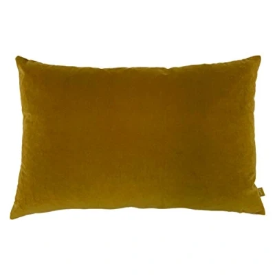 Image of furn. Contra Velvet Feather Filled Cushion Yellow One Size