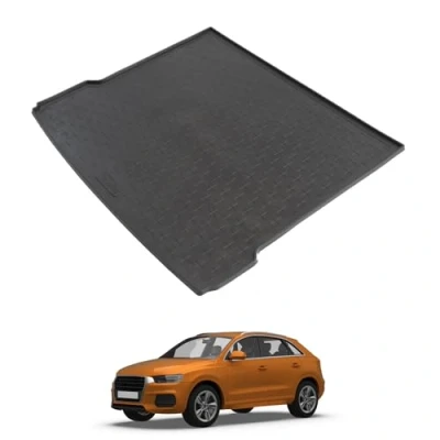 Image of Travall CargoMat Boot Liner Compatible with Audi Q3 2011 2018) Premium Tailored to Fit Car Floor Mat Waterproof Black Rubber Dog Friendly Specific Protector