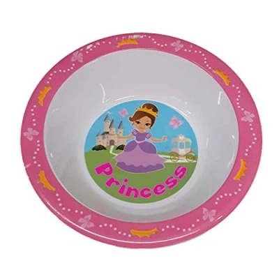 Image of Childrens&#039; Melamine Bowl Princess Design 53 Girls&#039; Names Available (Princess)