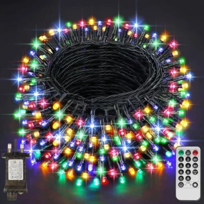 Image of Fairy Lights Plug in, 41.2M/135.2FT 320 LED Waterproof Outdoor String Mains Powered with 8 Modes/Remote Control, Christmas for Outside Indoor Garden Bedroom Decorations(Multi Coloured)