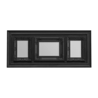 Image of Premier Housewares Vintage Multi Photo Frame for 3 Photos, Black