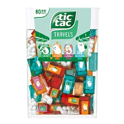 Image of TIC TAC Box with 60 Mini Boxes (each 3.9 GRAMS), ARTIFICIALLY FLAVOURED MINTS