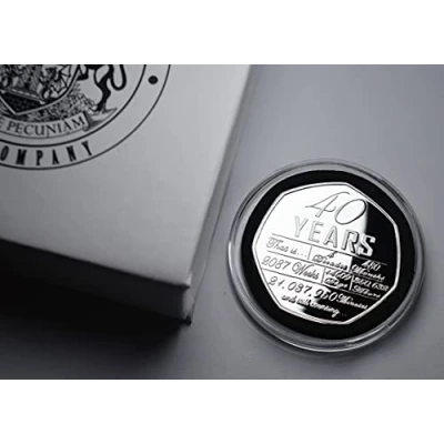 Image of The Commemorative Coin Company For You On Our 40th RUBY WEDDING ANNIVERSARY in Presentation Box. Gift/Present Husband/Wife. 40 Years Together