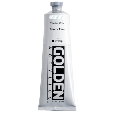 Image of Golden 0001380 3 5oz. Heavy Body Acrylic Paint Titanium White by Artist Colors