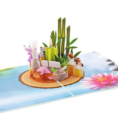 Image of Favour Pop Up® 3D Wellness Voucher Card for Spa &amp; Relaxation TF054