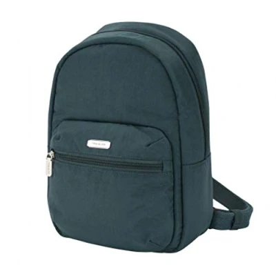 Image of Travelon: Essentials Anti theft Backpack, Peacock, 8&quot; W x 12&quot; H 4.5&quot; D, Small Backpack