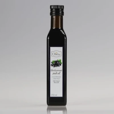 Image of Blackcurrant Seed Oil, Cold Pressed and Crude Ol&#039;Vita (250 ml)