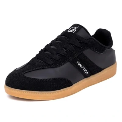 Image of Nautica Women Fashion Sneaker Lace Up Tennis Casual Shoes for Ladies, Black keota, 7 UK